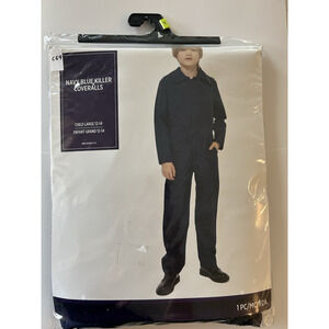 Navy Blue Killer Coveralls Costume Jumpsuit Child Large 12-14 Michael Myers